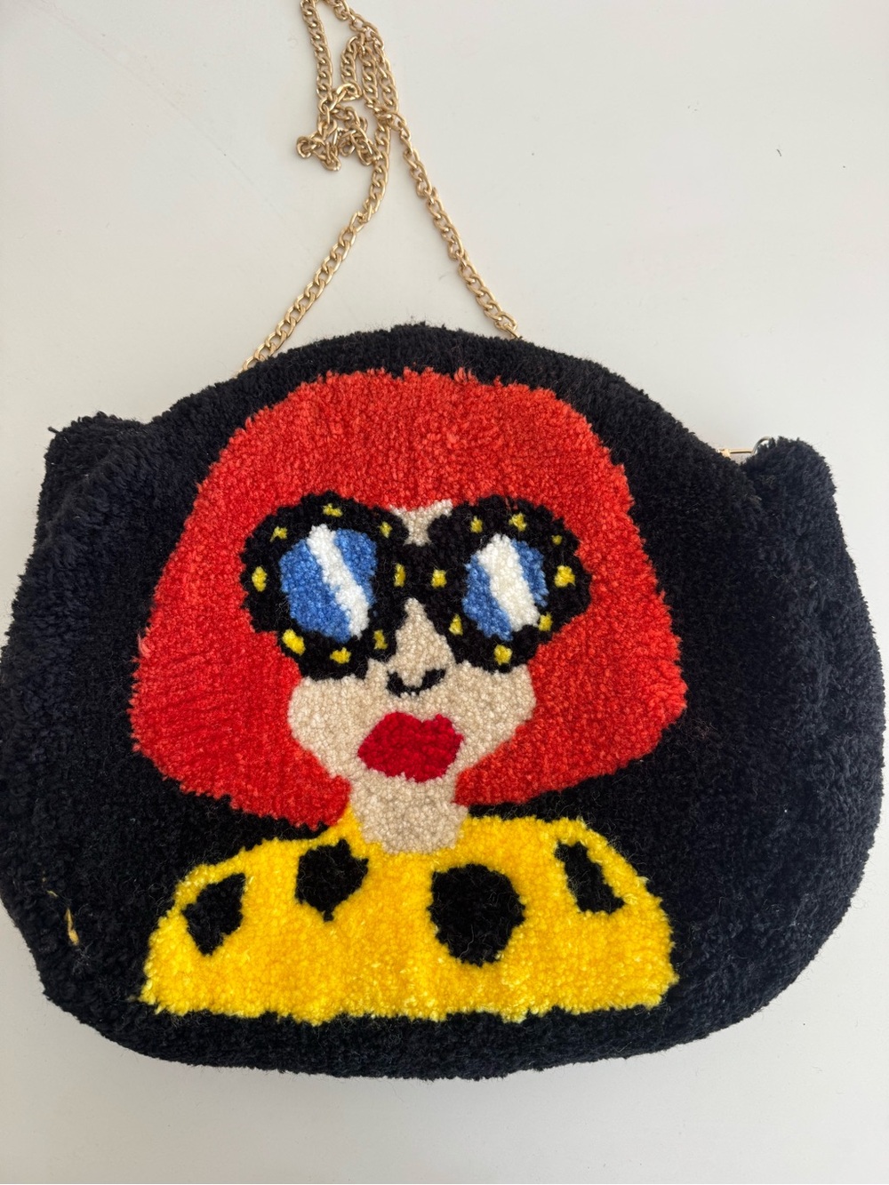 Handtufted yayoi kusama bag